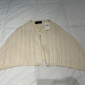 Ralph Lauren Women's Cream Cable Knit Poncho
